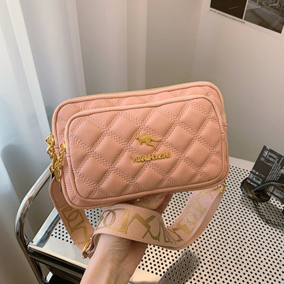 Korean Style Elegant Diamond Patterned Phone Bag Chic And Casual Shoulder Crossbody Bag