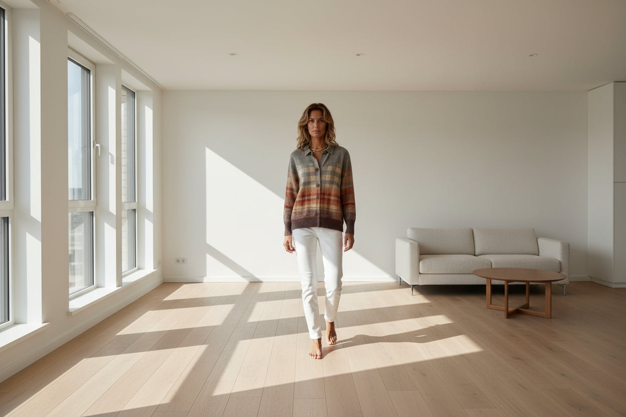 Stylish Floral-print Casual Loose-fitting Long-sleeve Shirt