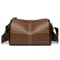 Casual Stitched Genuine Leather Women's Shoulder Bag