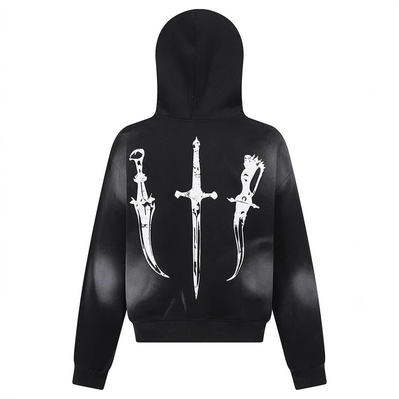 Tokyo Fur‑Collar Hoodie – Ligne Tokyo | Sweat Imprimé Dark & Élégant