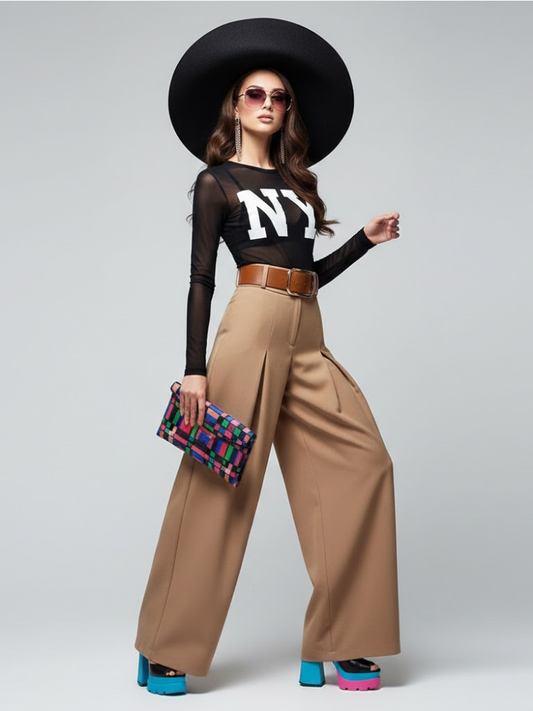 Extra Wide Trousers UPPER EAST SIDE – BYMANYC® New York